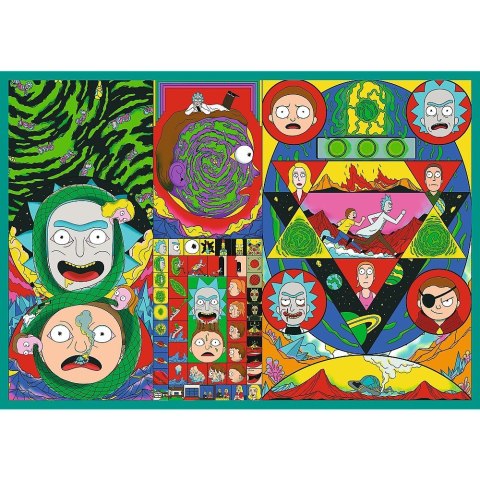 Puzzle 4x250 elementów Rick i Morty Zakręcony świat Trefl