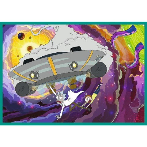 Puzzle 4x250 elementów Rick i Morty Zakręcony świat Trefl