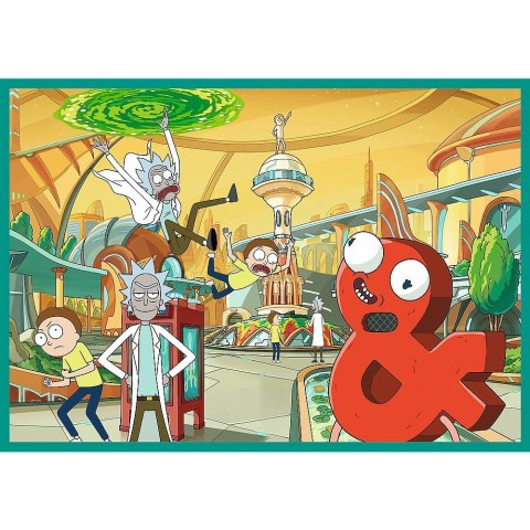 Puzzle 4x250 elementów Rick i Morty Zakręcony świat Trefl