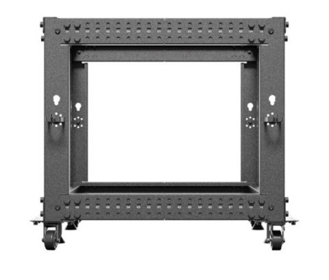 Open rack 19'' 9U 600x600-1100 regulowany czarny Lanberg