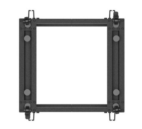 Open rack 19'' 9U 600x600-1100 regulowany czarny Lanberg