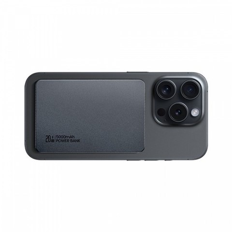 Powerbank 5000mAh 20W indukcyjny Magsafe PD Fast Charge szary
