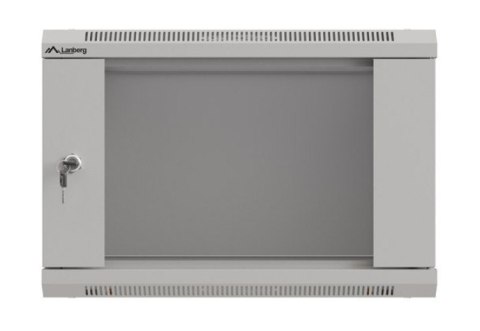 Szafa instalacyjna rack wisząca 19" 6U 540x350 szara drzwi przeszklone ( flat pack)