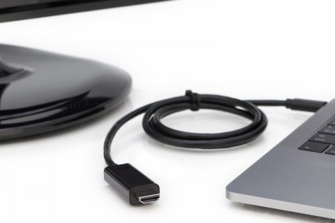 Kabel USB Type-C/HDMI M/M USB 3.1 Gen.2 SuperSpeed+ 4K/60Hz 18Gbps 2m czarny Digitus