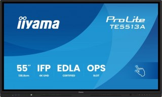 Monitor 55 cali TE5513A-B1AG INFRARED,40pkt,IPS,4K,7H,450cd/m2, WiFi,USB, ANDROID 14, Google EDLA,2x20W, UCHWYT CIENNY IIYAMA