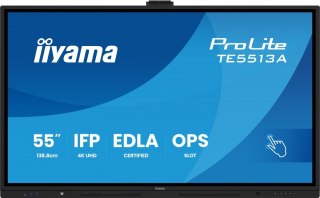 Monitor 55 cali TE5513A-B1AG INFRARED,40pkt,IPS,4K,7H,450cd/m2, WiFi,USB, ANDROID 14, Google EDLA,2x20W, UCHWYT CIENNY IIYAMA