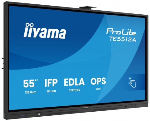 Monitor 55 cali TE5513A-B1AG INFRARED,40pkt,IPS,4K,7H,450cd/m2, WiFi,USB, ANDROID 14, Google EDLA,2x20W, UCHWYT CIENNY IIYAMA