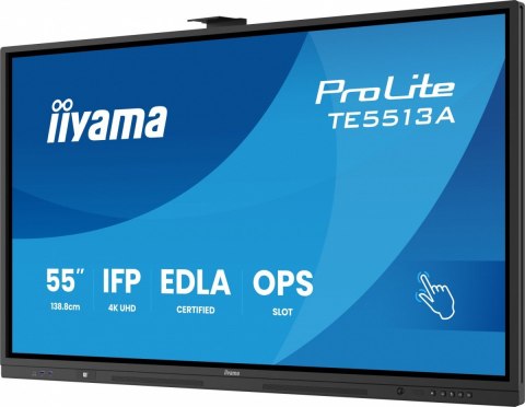 Monitor 55 cali TE5513A-B1AG INFRARED,40pkt,IPS,4K,7H,450cd/m2, WiFi,USB, ANDROID 14, Google EDLA,2x20W, UCHWYT CIENNY IIYAMA