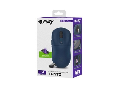 Mysz Fury TANTO T4 RGB 12000DPI bezprzewodowa niebieska Natec Mysz Fury TANTO T4 RGB 12000DPI bezprzewodowa niebieska Natec