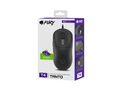 Mysz Fury TANTO T4 RGB 12000DPI gamingowa czarna Natec Mysz Fury TANTO T4 RGB 12000DPI gamingowa czarna Natec