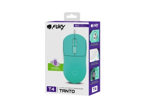 Mysz Fury TANTO T4 RGB 12000DPI gamingowa mięta