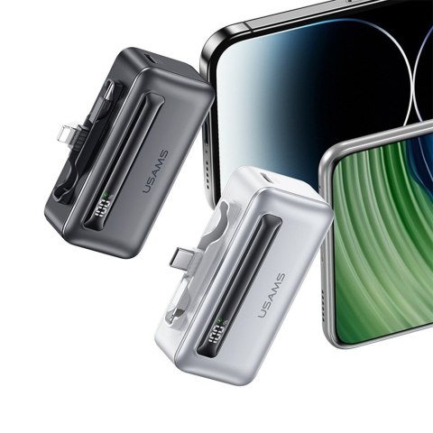 Powerbank 4500mAh 20W USB-C/Lightning Fast Charge szary USAMS