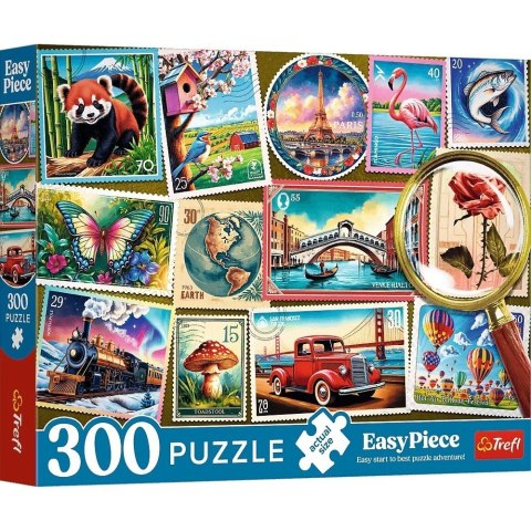 Puzzle 300 elementów EasyPiece Znaczki pocztowe; dla seniora Trefl