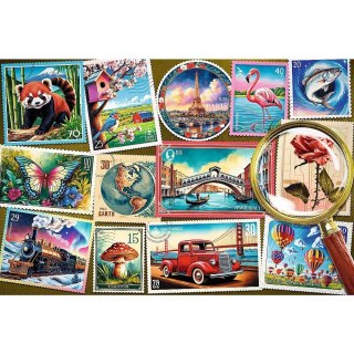 Puzzle 300 elementów EasyPiece Znaczki pocztowe; dla seniora Trefl