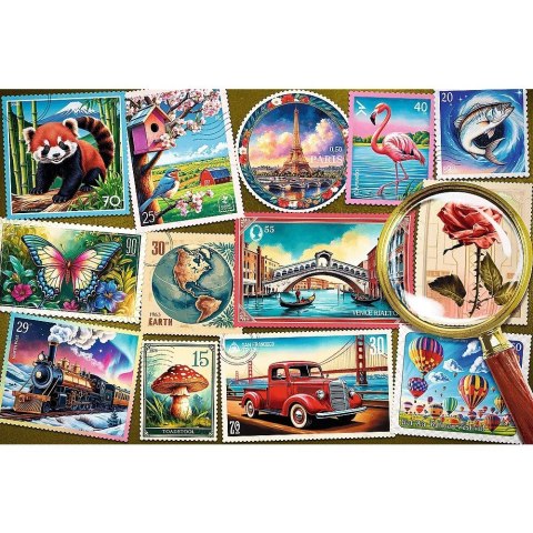 Puzzle 300 elementów EasyPiece Znaczki pocztowe; dla seniora Trefl