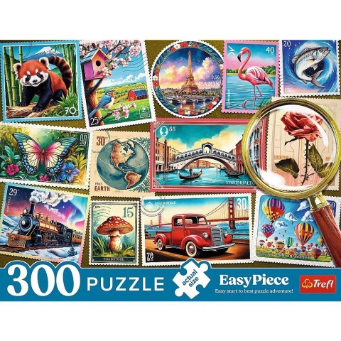 Puzzle 300 elementów EasyPiece Znaczki pocztowe; dla seniora Trefl