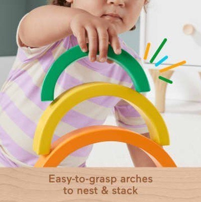Drewniana tęcza do układania Fisher Price