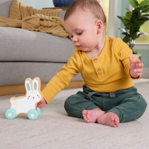 Drewniany króliczek na kółkach Fisher Price