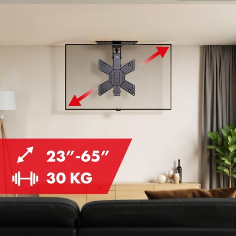 Uchwyt sufitowy elektryczny do TV, MC-491 23-65', max 30kg, VESA 600x400, obrót 90st, pilot Maclean