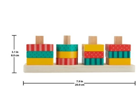 Wood Drewniany sorter kształtów Fisher Price