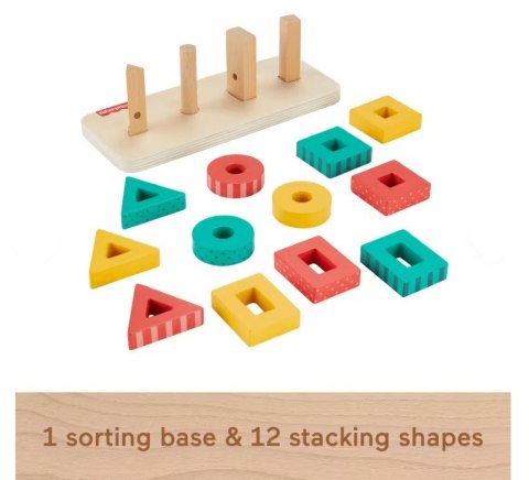 Wood Drewniany sorter kształtów Fisher Price