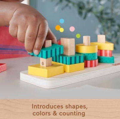 Wood Drewniany sorter kształtów Fisher Price