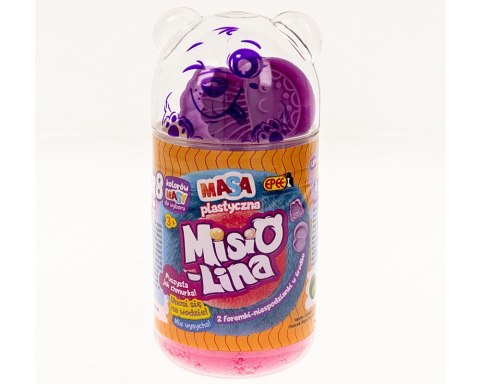 Masa plastyczna Misiolina 2x50g 2 foremki rĂłĹźowy fioletowy