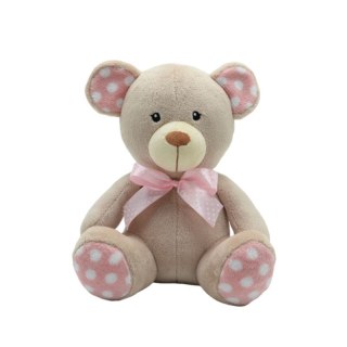 Maskotka Miś kropek beżowy 25 cm TULILO