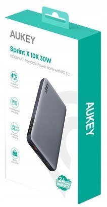 PB-Y41 Power Bank 10000mAh 30W 2xUSB PD 3.0 QC 3.0 LED AUKEY