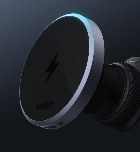 HD-MC13 Qi2 15W 3A ładowarka samochodowa bezprzewodowa + kabel USB-C AUKEY