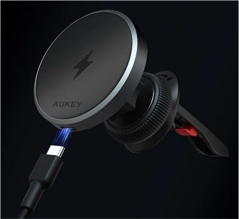 HD-MC13 Qi2 15W 3A ładowarka samochodowa bezprzewodowa + kabel USB-C AUKEY