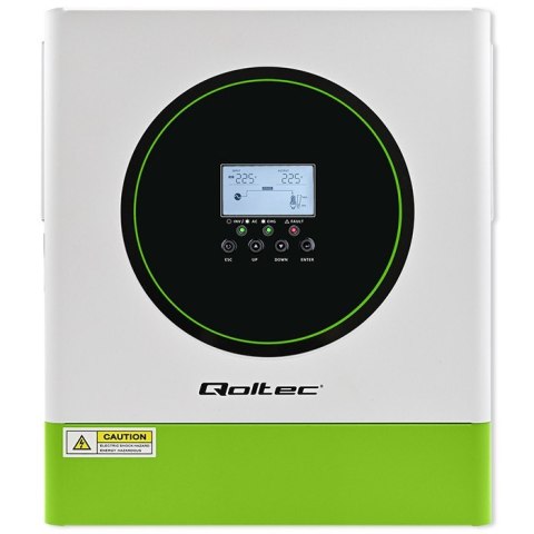 Hybrydowy Inwerter solarny Off-Grid 3500W | 100A | 24V | MPPT | BMS | opcja Wi-Fi | Sinus | Power Factor 1.0 Qoltec Hybrydowy Inwerter solarny Off-Grid 3500W | 100A | 24V | MPPT | BMS | opcja Wi-Fi | Sinus | Power Factor 1.0 Qoltec
