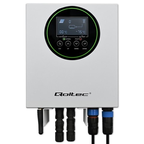 Inwerter Przetwornica solarna do grzania wody ECO Solar Boost | MPPT | BYPASS | LCD | 3kW/4kW | Wi-Fi Qoltec Inwerter Przetwornica solarna do grzania wody ECO Solar Boost | MPPT | BYPASS | LCD | 3kW/4kW | Wi-Fi Qoltec