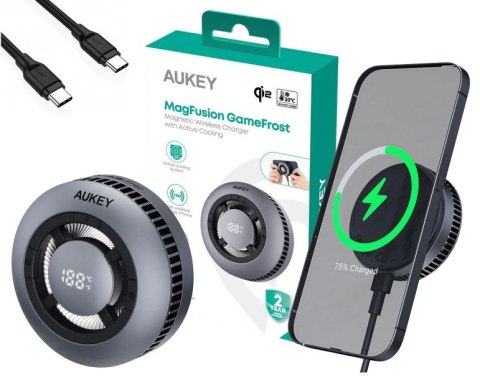 LC-G10 Qi2 15W chłodząca ładowarka bezprzewodowa MagSafe USB-C AUKEY