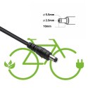 Ładowarka do roweru skutera elektrycznego 36V | 42V | 2A | 5.5*2.5 + wodoodporna + kabel zasilający Qoltec
