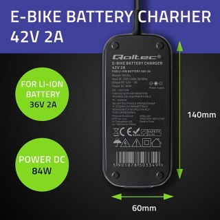 Ładowarka do roweru skutera elektrycznego XIAOMI 36V | 42V | 2A |8.0*.8.0mm+pin | wodoodporna + kabel zasilający