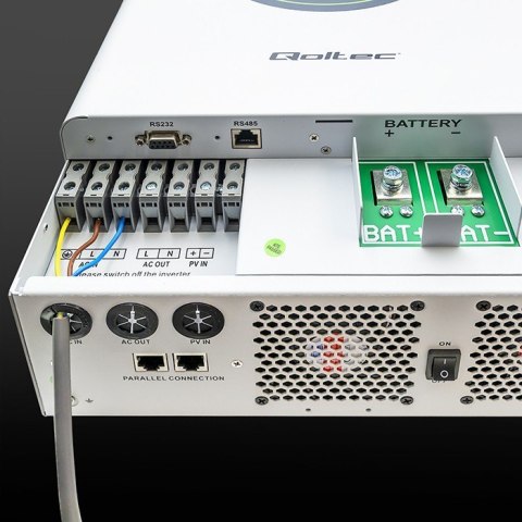 Modularny Hybrydowy Inwerter solarny Off-Grid 6.2kVA | 6.2kW | 120A | MPPT | 12 jednostek | BMS | Sinus | opcja Wi-Fi | Power  Qoltec