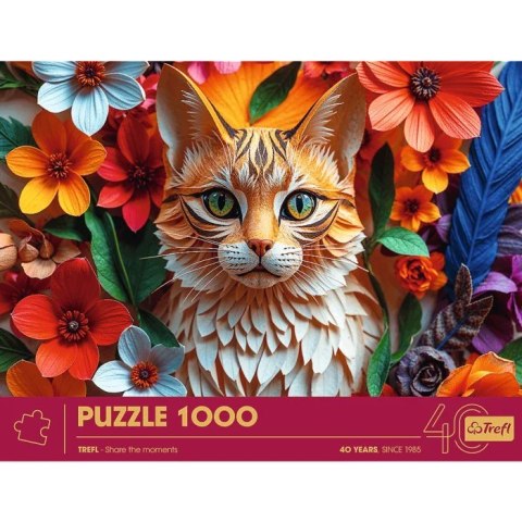 Puzzle 1000 elementów 40-lecie Paper Art Kot Trefl