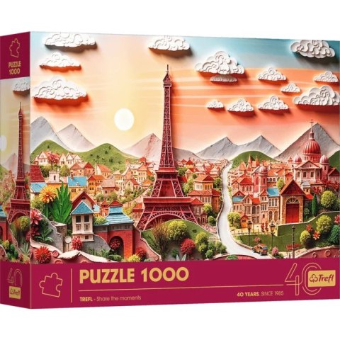 Puzzle 1000 elementów 40-lecie Paper Art Paryż Trefl