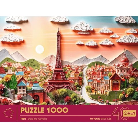 Puzzle 1000 elementów 40-lecie Paper Art Paryż Trefl