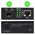 Dwukierunkowy Media Konwerter SWITCH Ethernet 1x RJ45 1x SFP | 1000Mb/s | 5V Qoltec