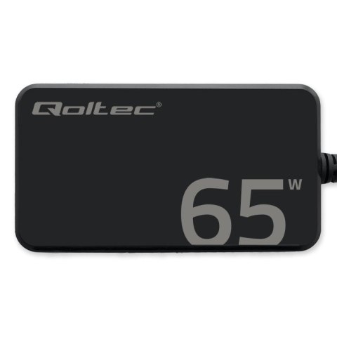 Ładowarka sieciowa 65W GaN Super Fast SLIM | PD | 5-20V | 3.25A |USB-C 3.1 | Laptop | MacBook | Smartfon | +kabel Qoltec