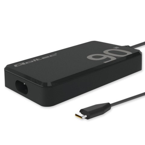 Ładowarka sieciowa 90W GaN Fast SLIM | PD | 5-20V | 4.5A | USB-C 3.1 | Laptop | MacBook | Smartfon | +kabel Qoltec