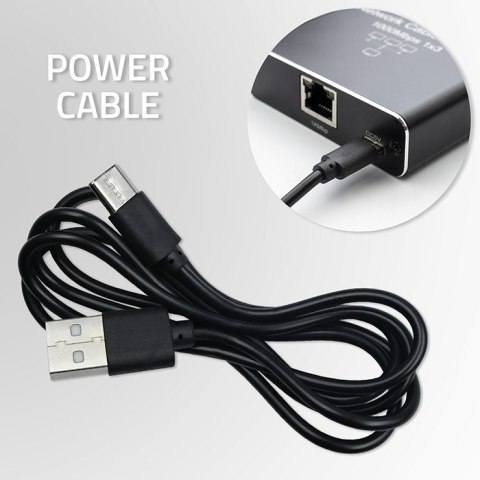 Rozdzielacz Splitter Ethernet mini SWITCH 1x3 RJ45 | 1000Mb/s | USB-C | Aluminium Qoltec Rozdzielacz Splitter Ethernet mini SWITCH 1x3 RJ45 | 1000Mb/s | USB-C | Aluminium Qoltec