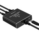 Rozdzielacz Splitter Ethernet mini SWITCH 1x3 RJ45 | 1000Mb/s | USB-C | Aluminium Qoltec