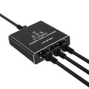 Rozdzielacz Splitter Ethernet mini SWITCH 1x3 RJ45 | 1000Mb/s | USB-C | Aluminium Qoltec