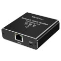 Rozdzielacz Splitter Ethernet mini SWITCH 1x3 RJ45 | 1000Mb/s | USB-C | Aluminium Qoltec