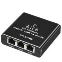 Rozdzielacz Splitter Ethernet mini SWITCH 1x3 RJ45 | 1000Mb/s | USB-C | Aluminium Qoltec
