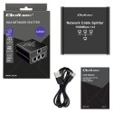 Rozdzielacz Splitter Ethernet mini SWITCH 1x3 RJ45 | 1000Mb/s | USB-C | Aluminium Qoltec