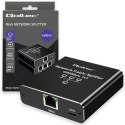 Rozdzielacz Splitter Ethernet mini SWITCH 1x3 RJ45 | 1000Mb/s | USB-C | Aluminium Qoltec